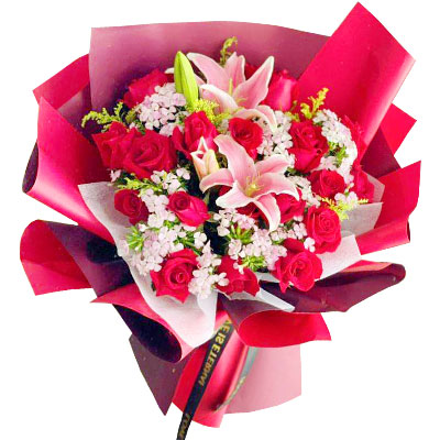 忻州18朵红玫瑰百合，永远牵手到老