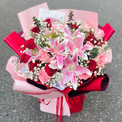 忻州22朵玫瑰混搭百合,共舞人生